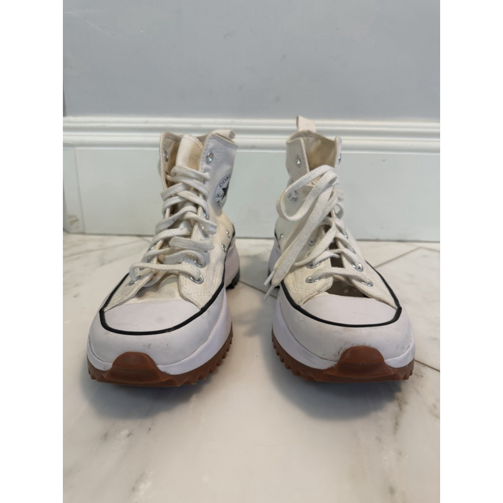 Converse CTAS size 9 Run Star Hike High White Cream Black Gum Lug Sole Sneakers - Picture 3 of 12